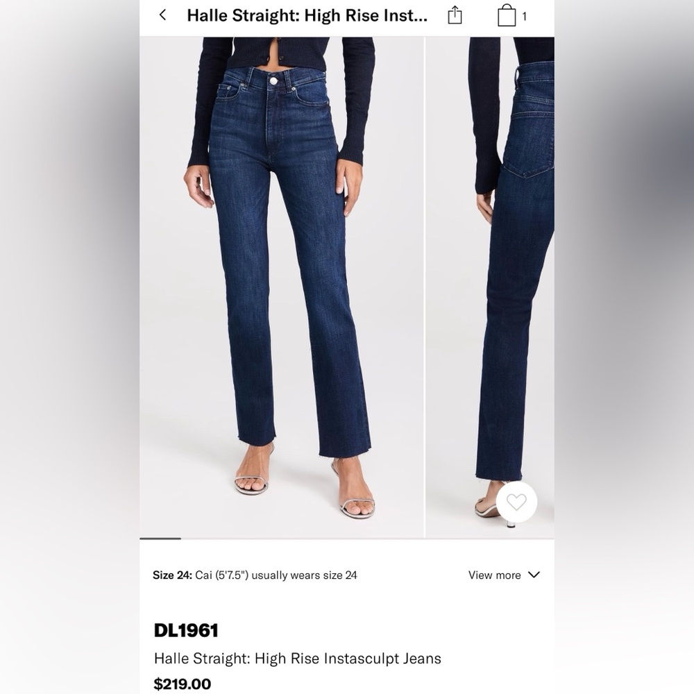 DL1961 Dark Indigo Straight Leg Jeans